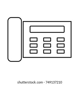 Fax black icon .