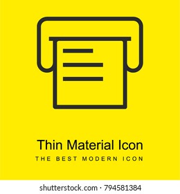 Fax bright yellow material minimal icon or logo design