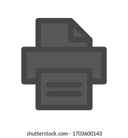 Icono de vector de color oscuro de fax