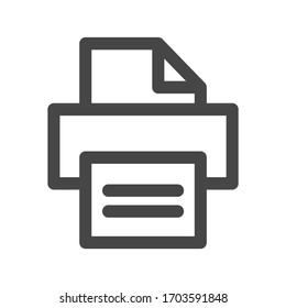 Fax dark colored vector line icon