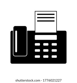 Fax device line icon, concept sign, outline vector illustration, linear symbol.