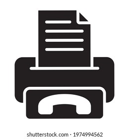 fax or facsimile flat icon for apps or websites
