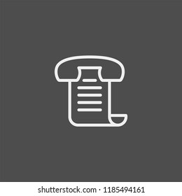Fax flat vector icon. Phone flat vector icon
