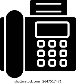 Design de ícone de vetor de glifo de fax