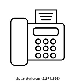 Fax Icon color editable on white background