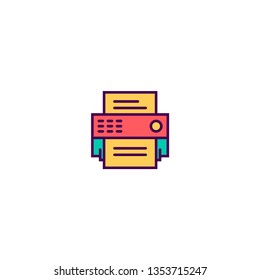 Fax icon design. Essential icon vector illustration