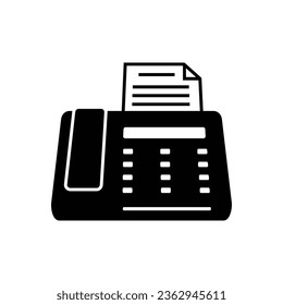 Fax icon design. Office equipment sign and symbol. 