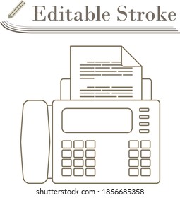 Icono de fax. Diseño sencillo de Stroke modificable. Ilustración vectorial.