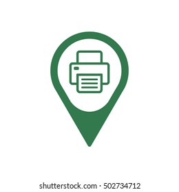 Fax icon.  Flat design.