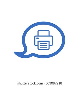 Fax icon.  Flat design.