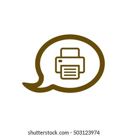 Fax icon.  Flat design.