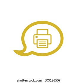 Fax icon.  Flat design.