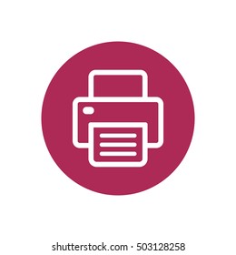 Fax icon.  Flat design.