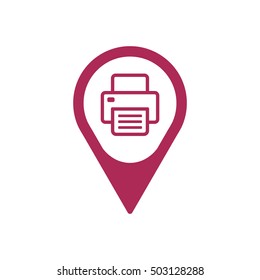 Fax icon.  Flat design