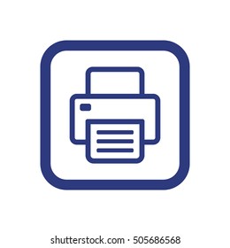 Fax icon.  Flat design.