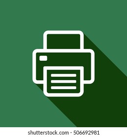 Fax icon.  Flat design.