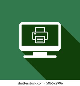Fax icon.  Flat design.