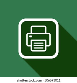 Fax icon.  Flat design.