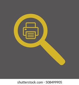 Fax icon.  Flat design.
