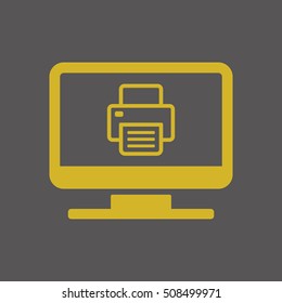 Fax icon.  Flat design.