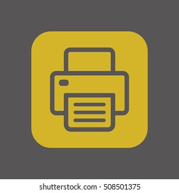 Fax icon.  Flat design.