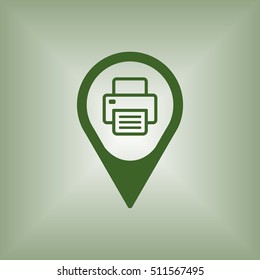 Fax icon.  Flat design.