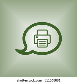 Fax icon.  Flat design.