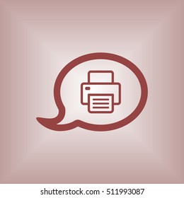 Fax icon.  Flat design.