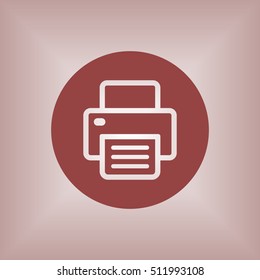 Fax icon.  Flat design.