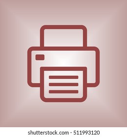 Fax icon.  Flat design.