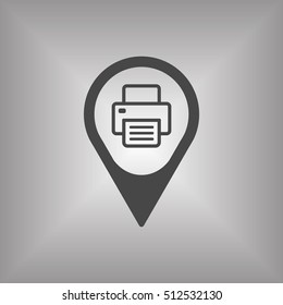 Fax icon.  Flat design.