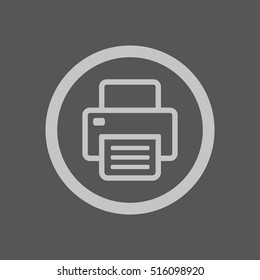 Fax icon.  Flat design.