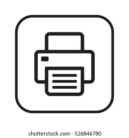 Fax icon.  Flat design.