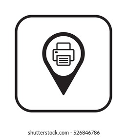 Fax icon.  Flat design.