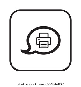 Fax icon.  Flat design.