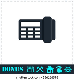 Fax icon flat. Simple vector symbol and bonus icon
