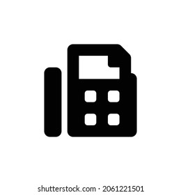 icono de fax. Diseño de estilo plano aislado en un fondo blanco. Ilustración del vector