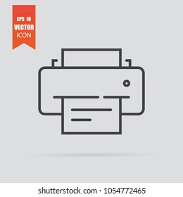 Fax icon in flat style isolated on grey background. For your design, logo. Vector illustration.