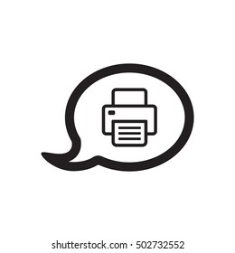 Fax  icon,  isolated. Flat  design.