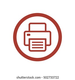 Fax   icon,  isolated. Flat  design.