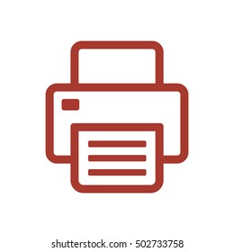 Fax    icon,  isolated. Flat  design.