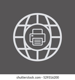 Fax  icon,  isolated. Flat  design.