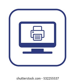 Fax  icon,  isolated. Flat  design.