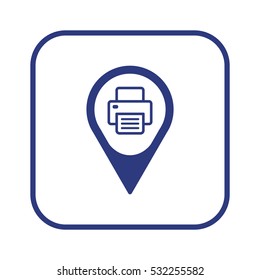 Fax  icon,  isolated. Flat  design.