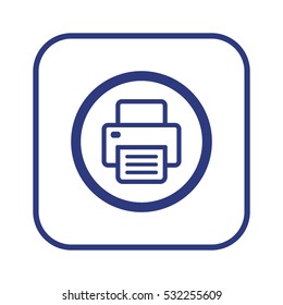 Fax  icon,  isolated. Flat  design.