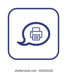 Fax  icon,  isolated. Flat  design.