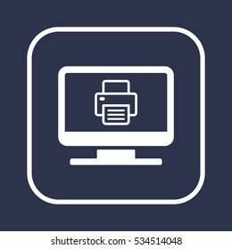 Fax  icon,  isolated. Flat  design.