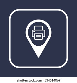 Fax  icon,  isolated. Flat  design.