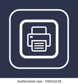 Fax  icon,  isolated. Flat  design.