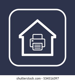 Fax  icon,  isolated. Flat  design.
